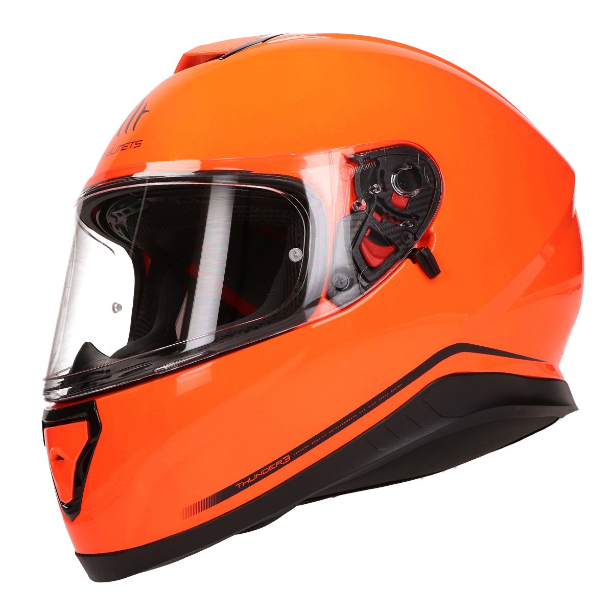 Muildier Samenstelling Volwassen Helm integraal MT Thunder III SV fluor oranje