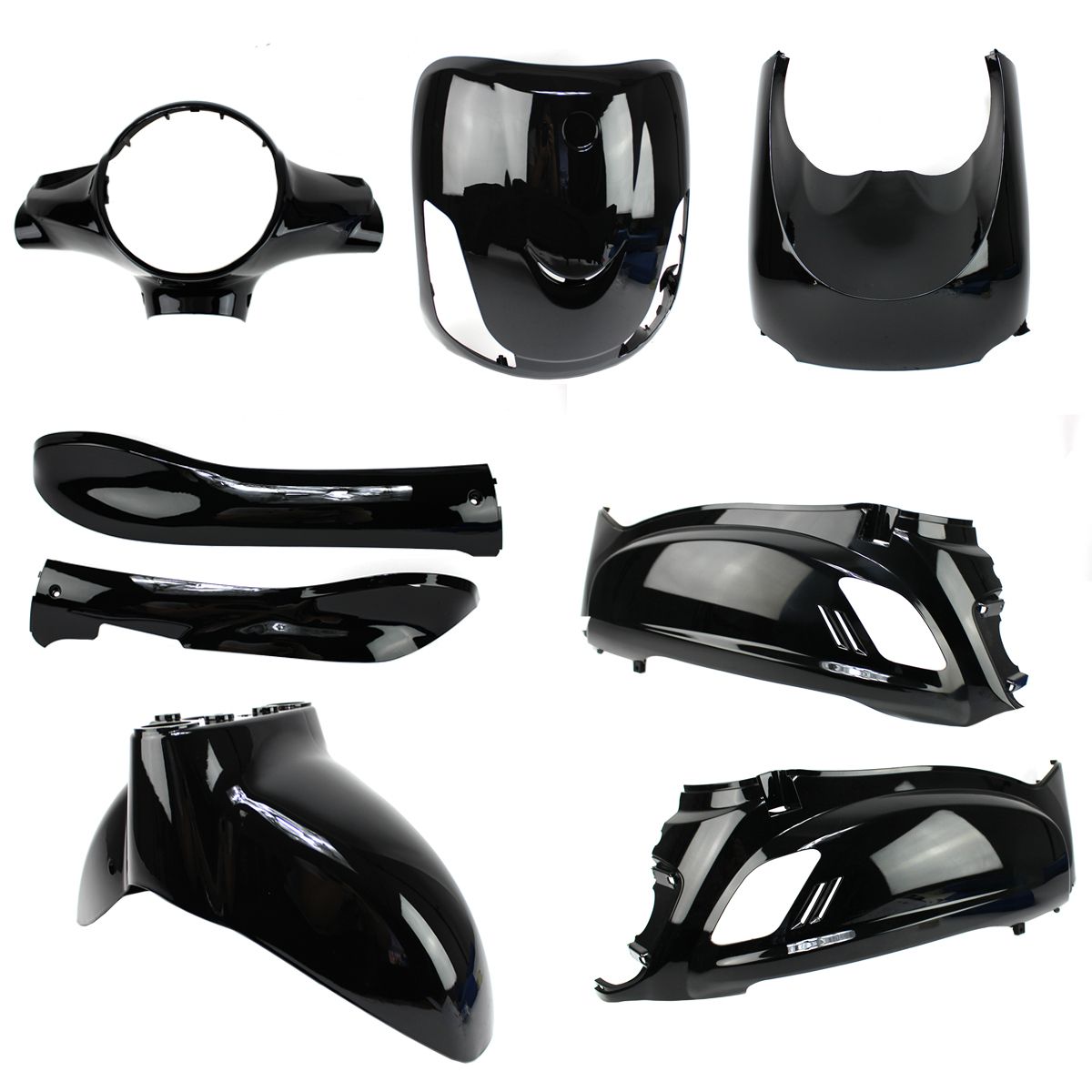 Kappenset Sym Fiddle I / II 8 delig zwart DMP