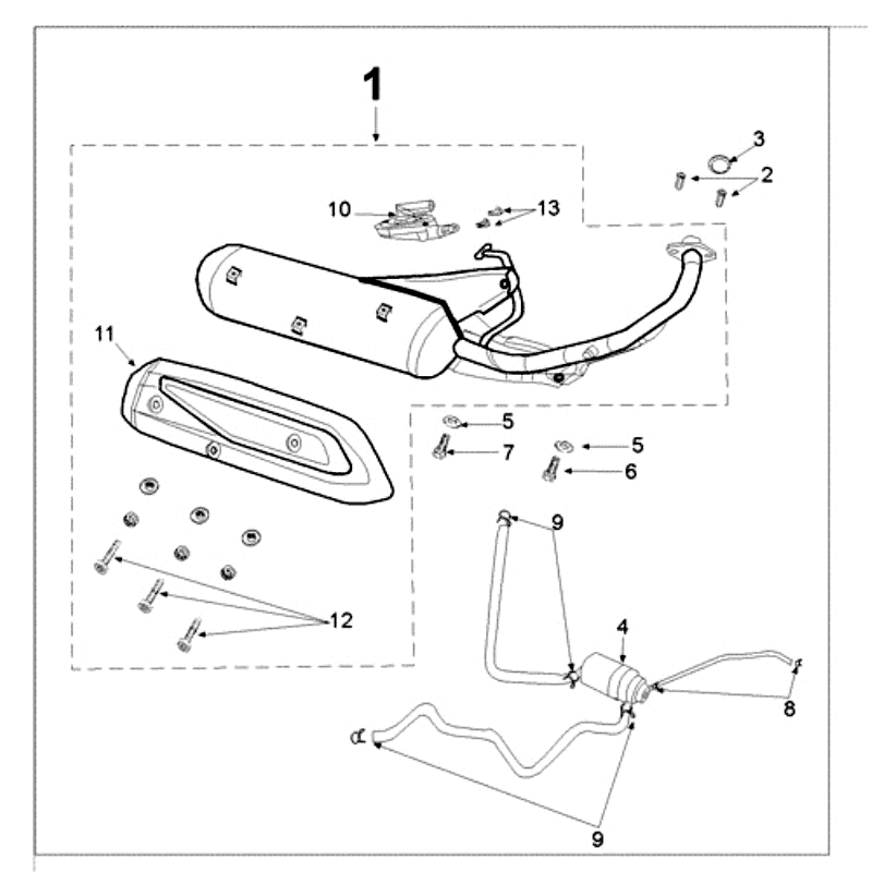 Uitlaat Peugeot Speedfight 3 4-takt Rood