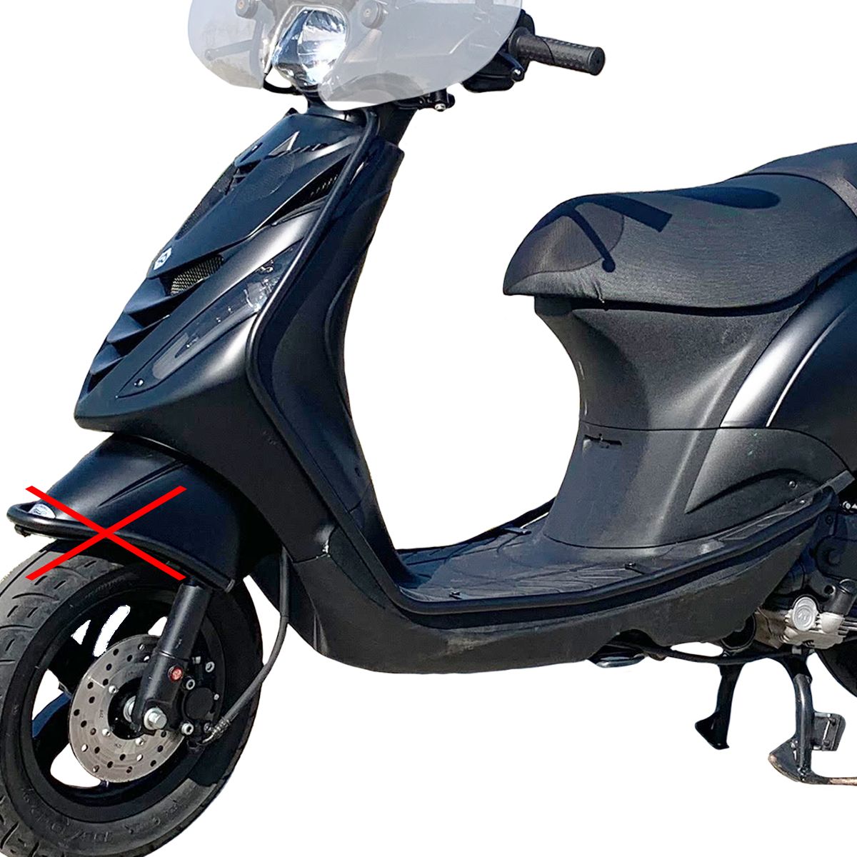 Voorvalbeugels Piaggio Zip matzwart