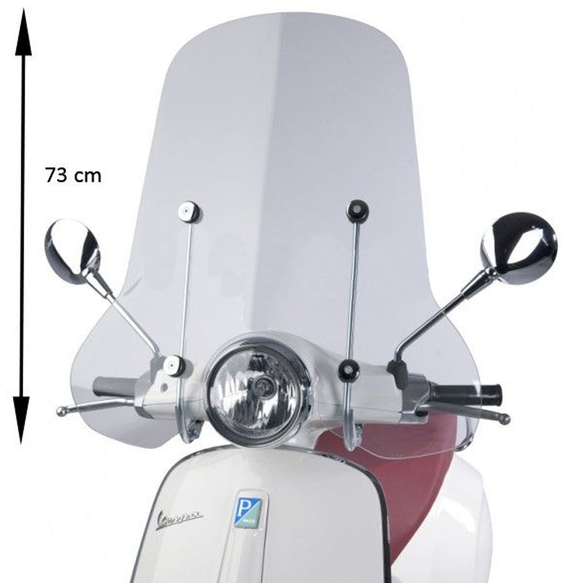 Windscherm hoog + bevestigingsset Vespa Primavera origineel 1b001042